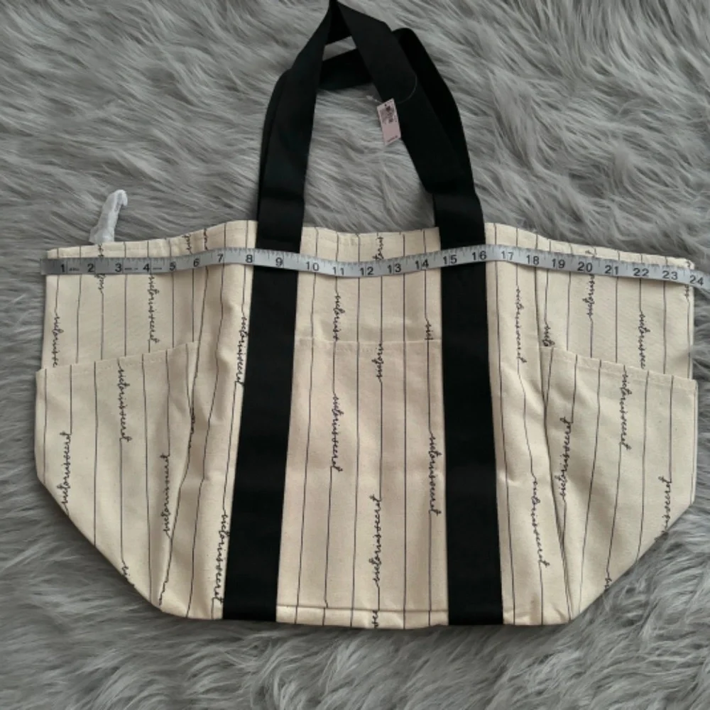 Victorias Secret Nwt Striped Logo Purse Tote Bag